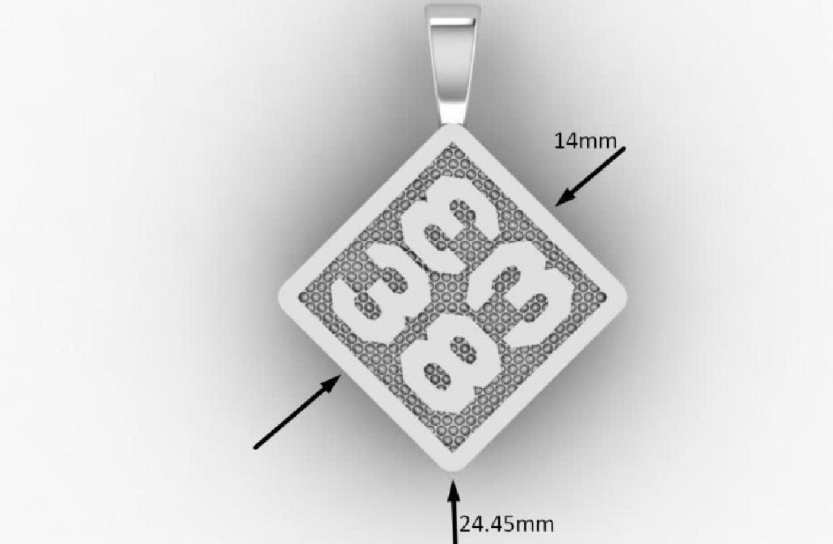 EM38 Stud Earrings & Pendant Combo