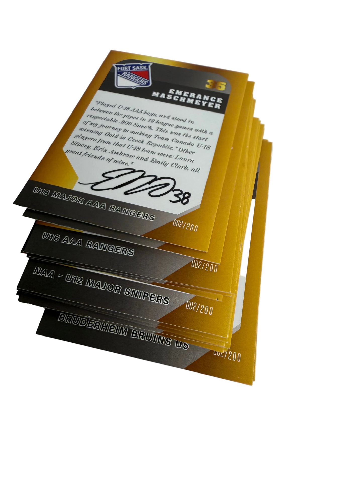 16 Pack -Signed Gold Set - Formative Years Cards